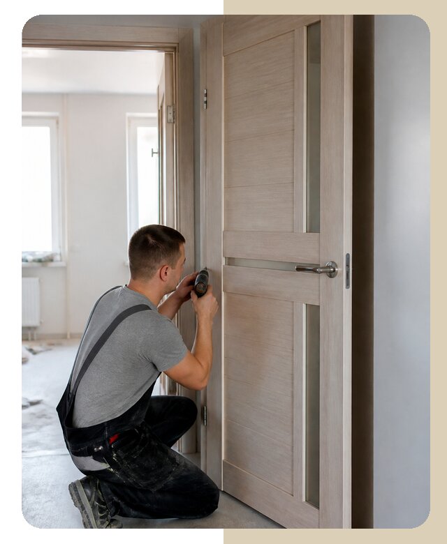 Монтаж деревянной двери в Чернушке по цене от 4570 р. | ДвериЛегко-Чрш