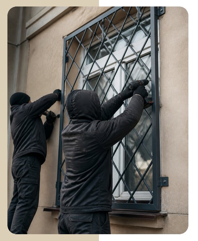 Установка антивандальных решеток на окна в Чернушке